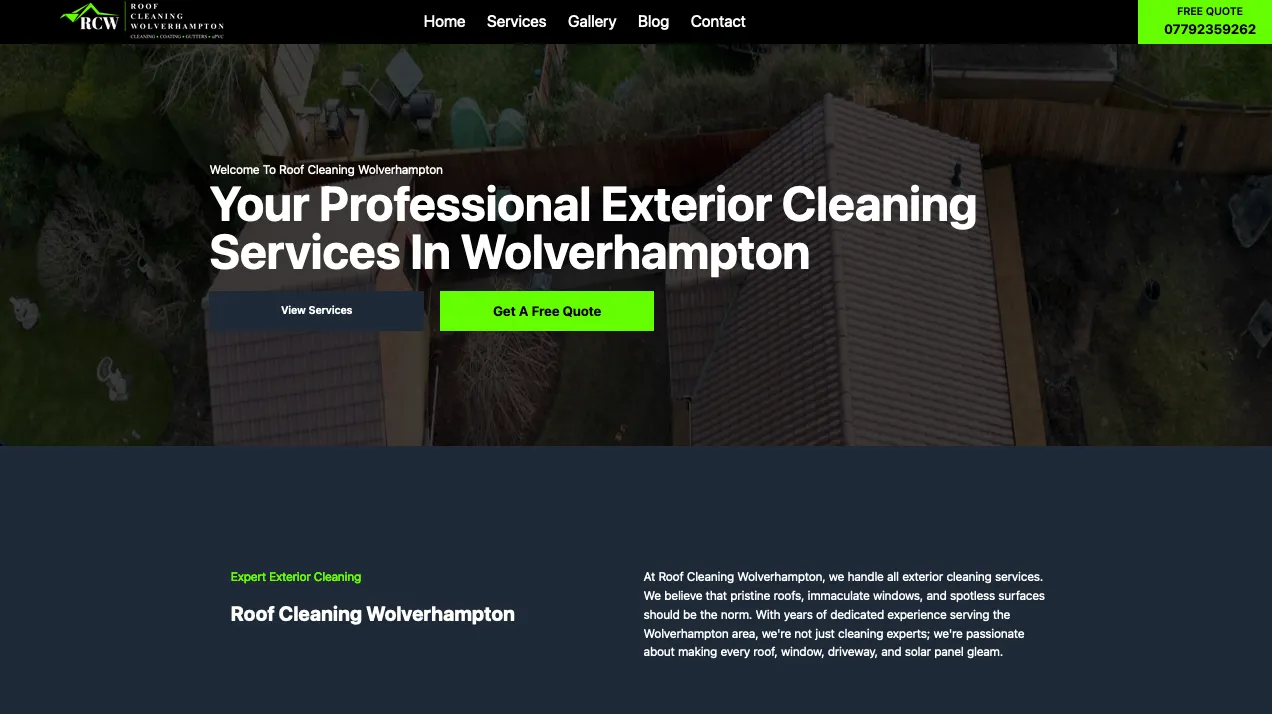 Roof cleaning wolverhampton website